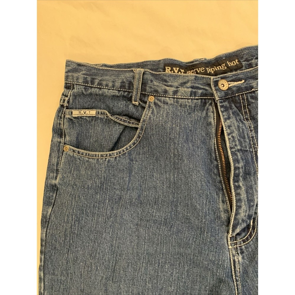 RVT Serve Piping Hot Women's Blue Jeans Denim Size 18 6 Pockets - Picture 13 of 13